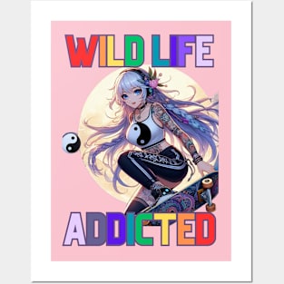 Kawaii, Anime Girl, Addicted | Catsie Cat Posters and Art